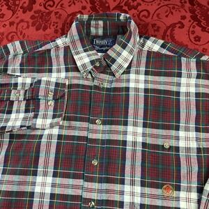 VTG Wrangler 20X Shirt Mens L 16.5 34/35 Red BK Plaid‎ Flannel Cowboy L/S